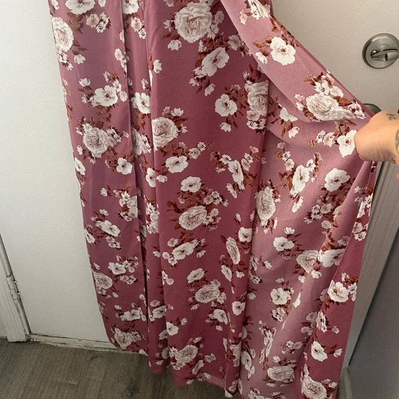 Floral Print Sleeveless Sweetheart Neck Bra Cup Jumpsuit - Picture 4 of 5